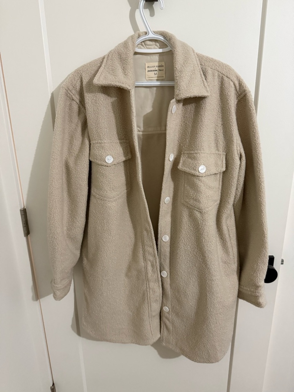 Jackson Rowe Beige Teddy Shacket